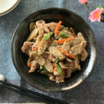 新ごぼうと豚肉の甘みそ炒め